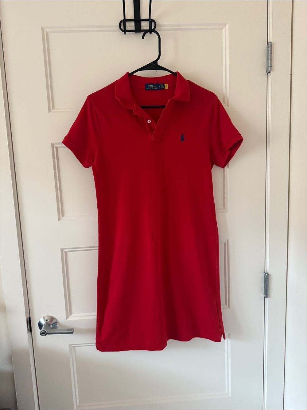 Polo by Ralph Lauren - Red Polo Shirt Dress with Navy Logo